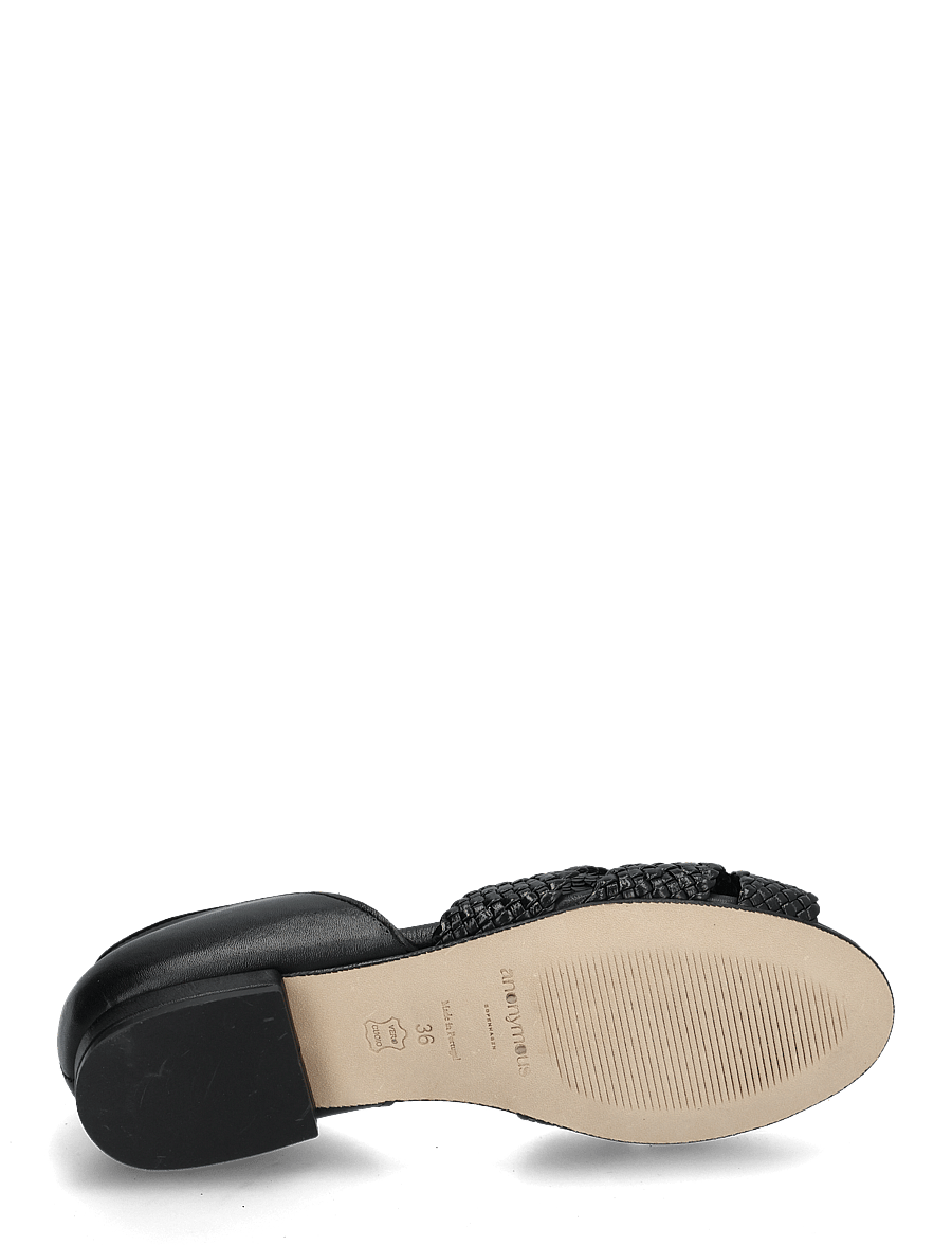 Anonymous Copenhagen - Sanni 20 hand-braided - flache sandalen - hand-braided leather black - 4