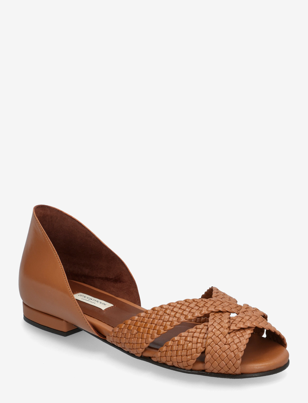 Anonymous Copenhagen - Sanni 20 hand-braided - platta sandaler - hand-braided leather caramel - 1