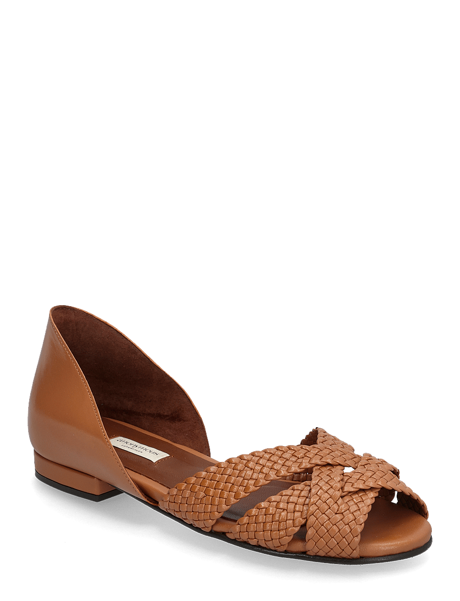 Anonymous Copenhagen - Sanni 20 hand-braided - flade sandaler - hand-braided leather caramel - 1