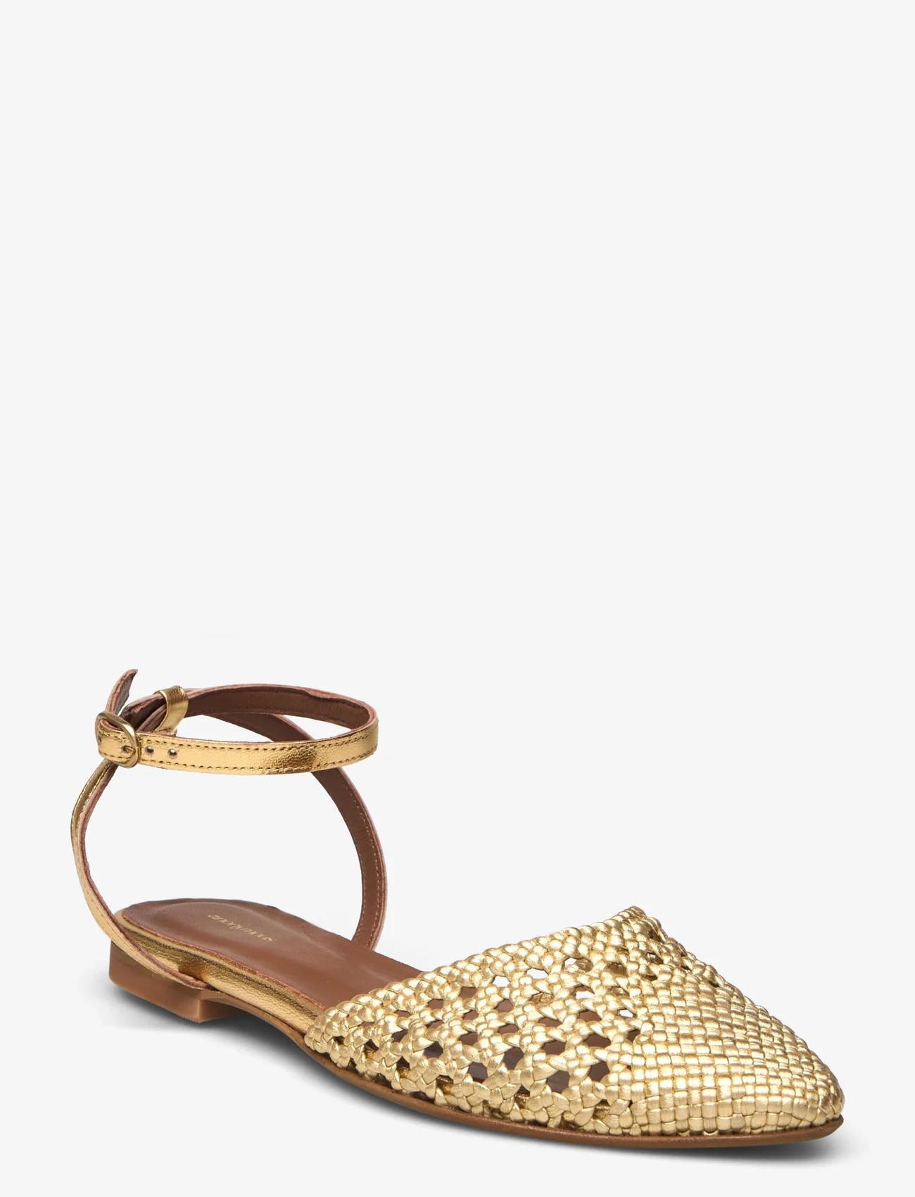 Anonymous Copenhagen - Senara 10 - matalat sandaalit - braided leather gold - 0