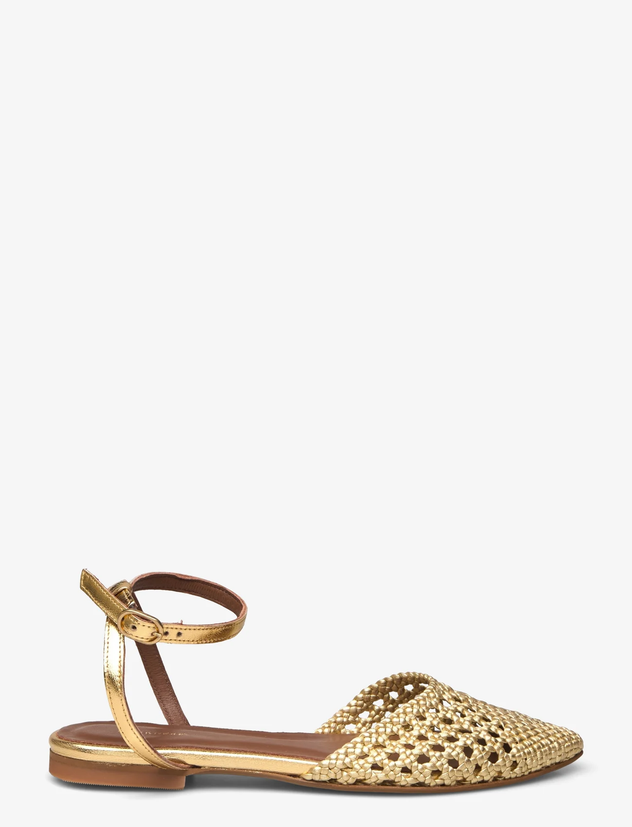 Anonymous Copenhagen - Senara 10 - platta sandaler - braided leather gold - 1