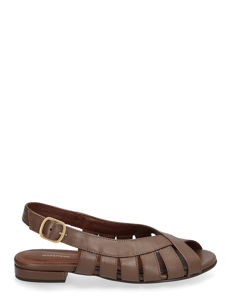 Anonymous Copenhagen - Sophie 20 - flade sandaler - soft calf dark taupe - 1