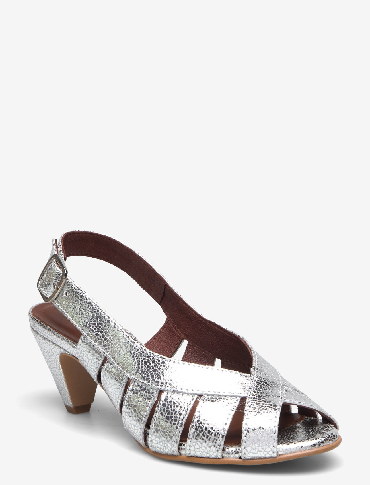Anonymous Copenhagen - Sophie 50 stiletto - slingbacks met hak - crackled metallic goat silver - 0