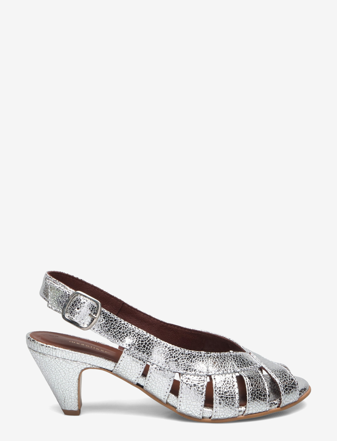 Anonymous Copenhagen - Sophie 50 stiletto - slingbacks met hak - crackled metallic goat silver - 1
