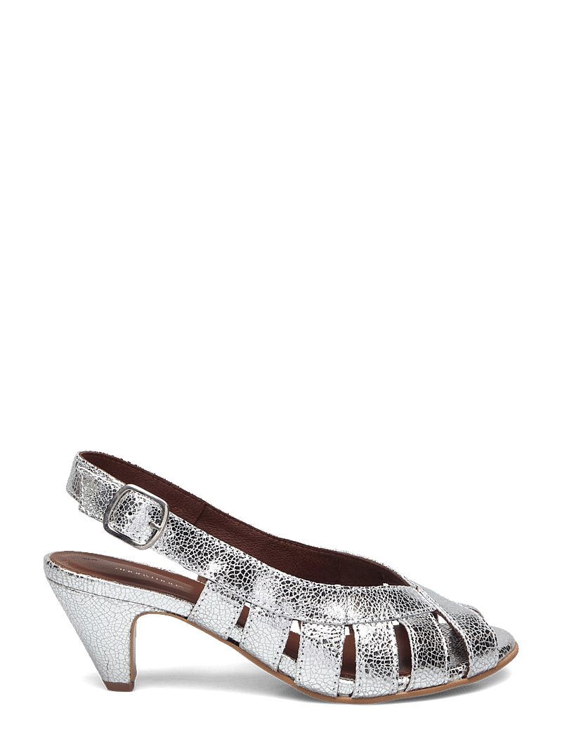 Anonymous Copenhagen - Sophie 50 stiletto - slingbacks met hak - crackled metallic goat silver - 1