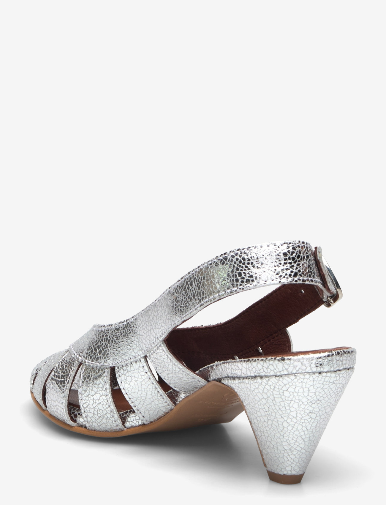 Anonymous Copenhagen - Sophie 50 stiletto - slingbacks met hak - crackled metallic goat silver - 2