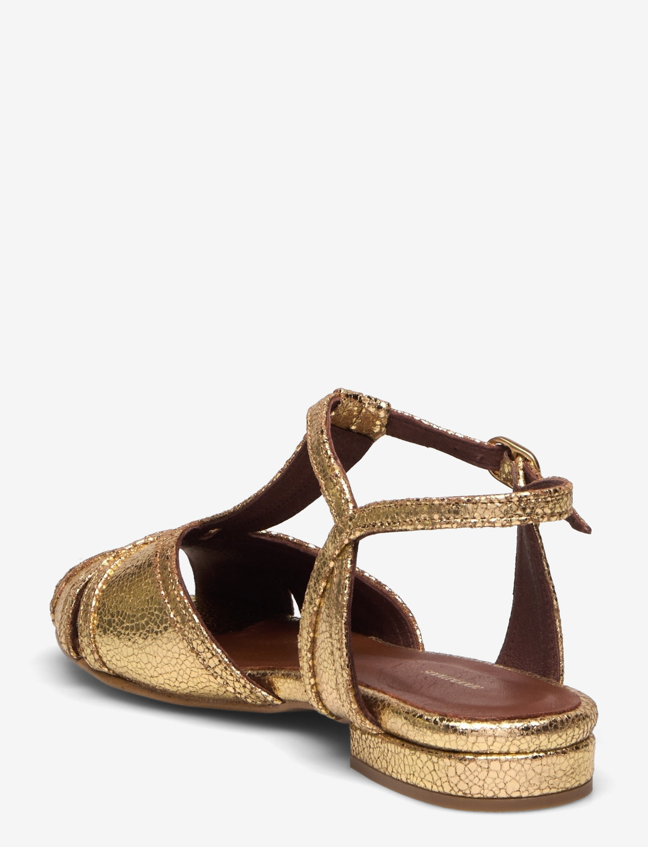 Anonymous Copenhagen - Therese 20 - flade sandaler - crackled metallic goat gold - 3