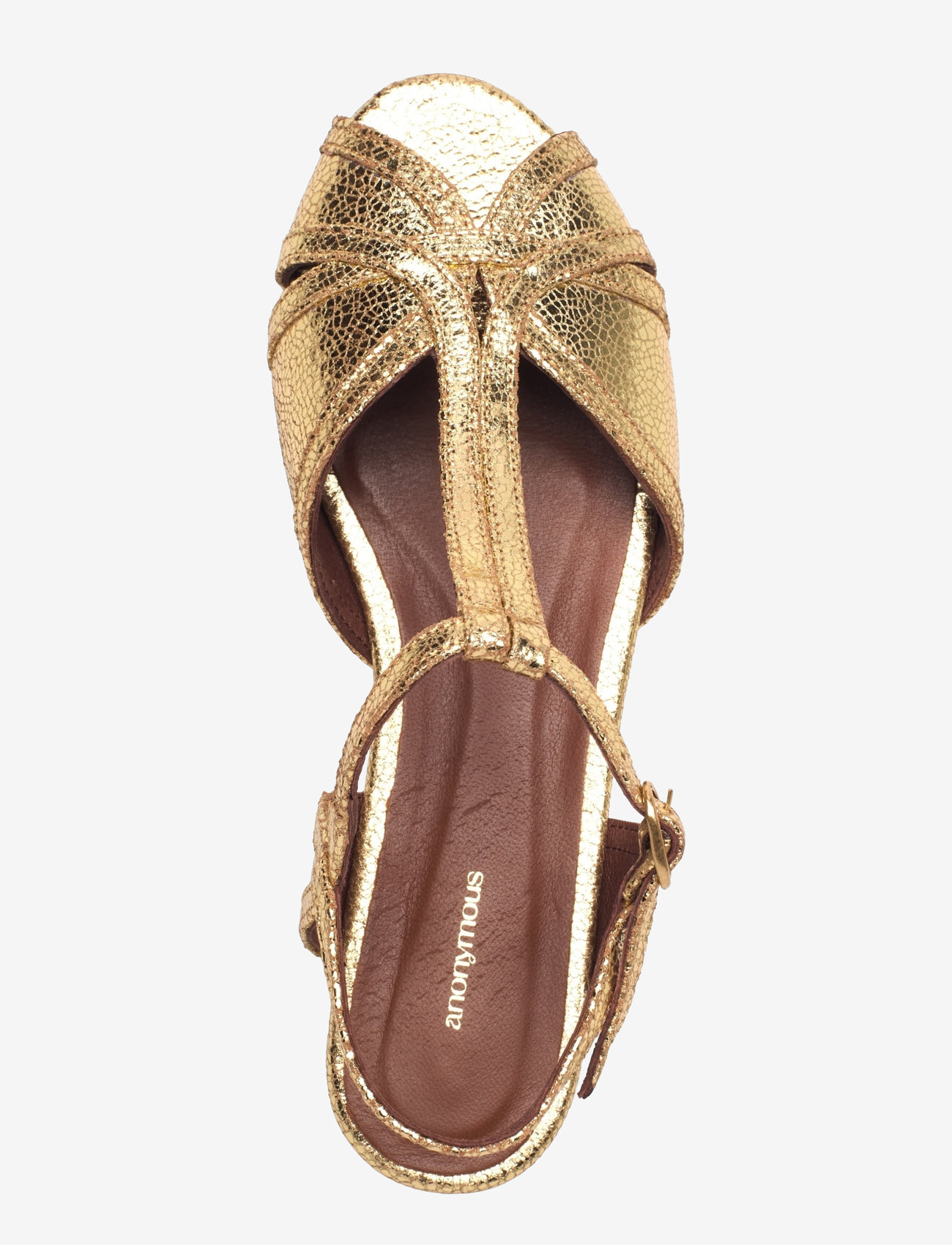 Anonymous Copenhagen - Therese 20 - flade sandaler - crackled metallic goat gold - 4