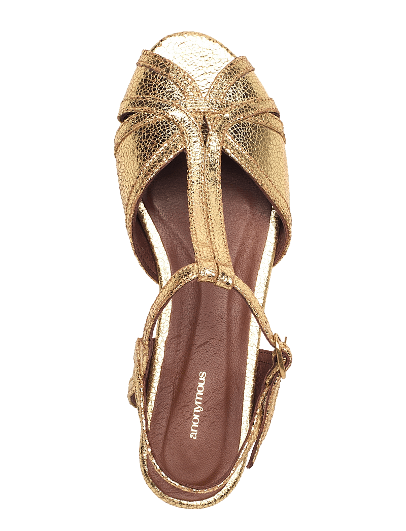 Anonymous Copenhagen - Therese 20 - flade sandaler - crackled metallic goat gold - 4