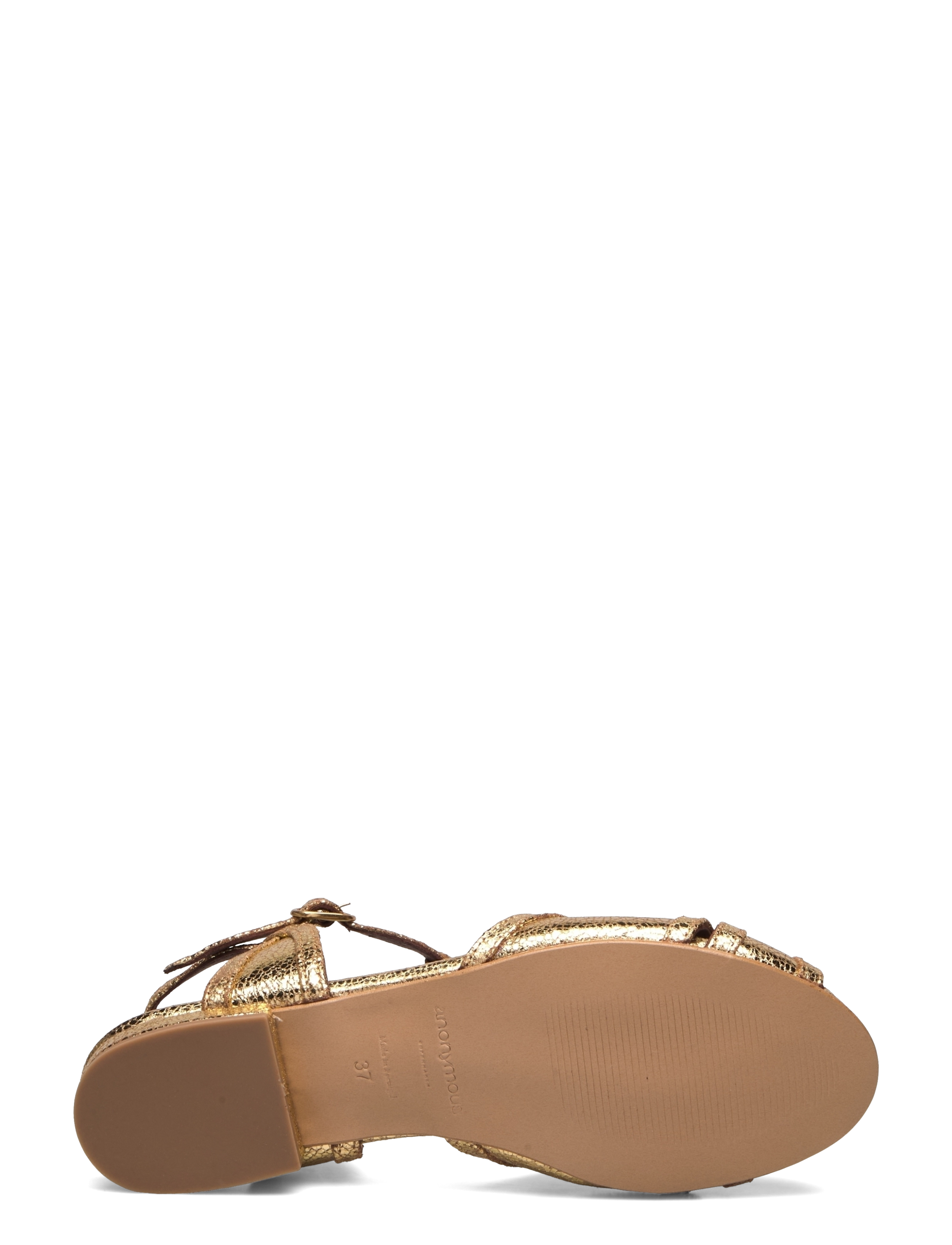 Anonymous Copenhagen - Therese 20 - flatir sandalar - crackled metallic goat gold - 5