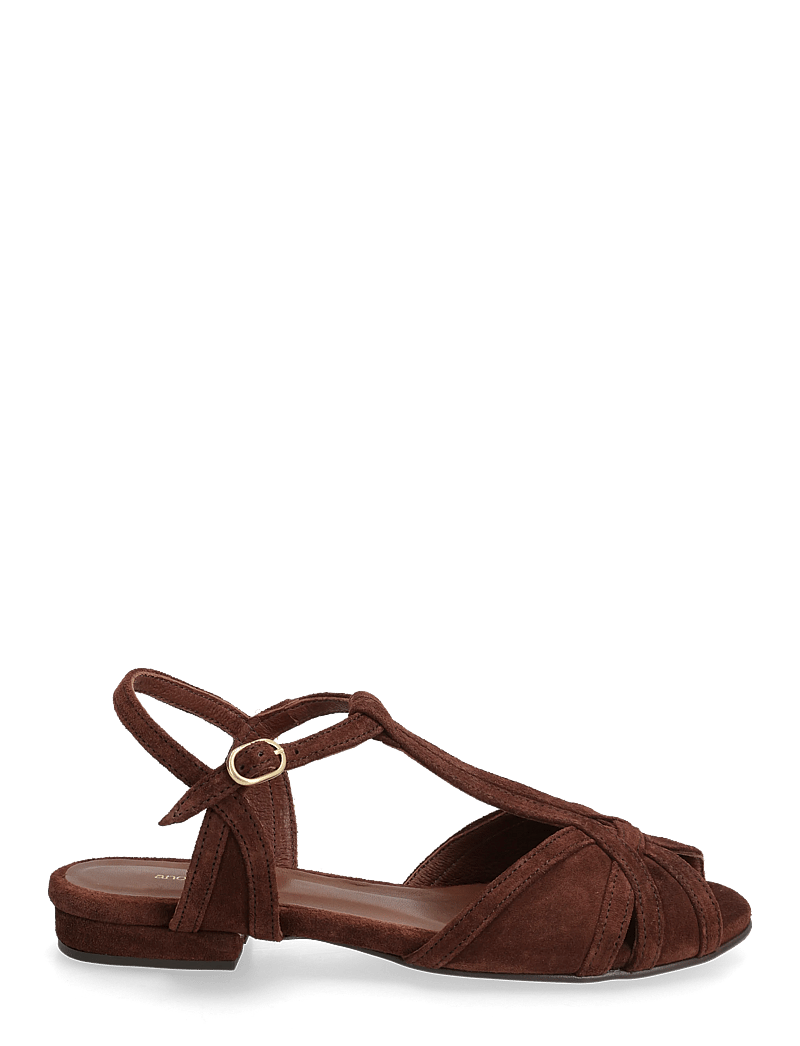 Anonymous Copenhagen - Therese 20 - flade sandaler - calf suede chocolate - 1