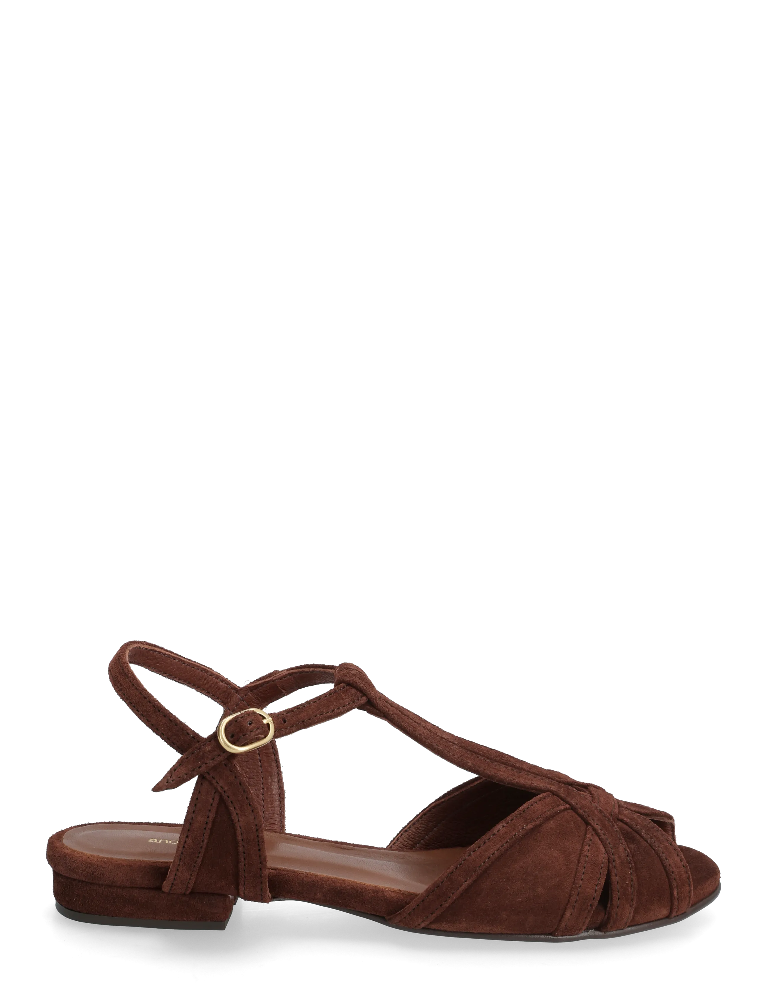 Anonymous Copenhagen - Therese 20 - flache sandalen - calf suede chocolate - 1