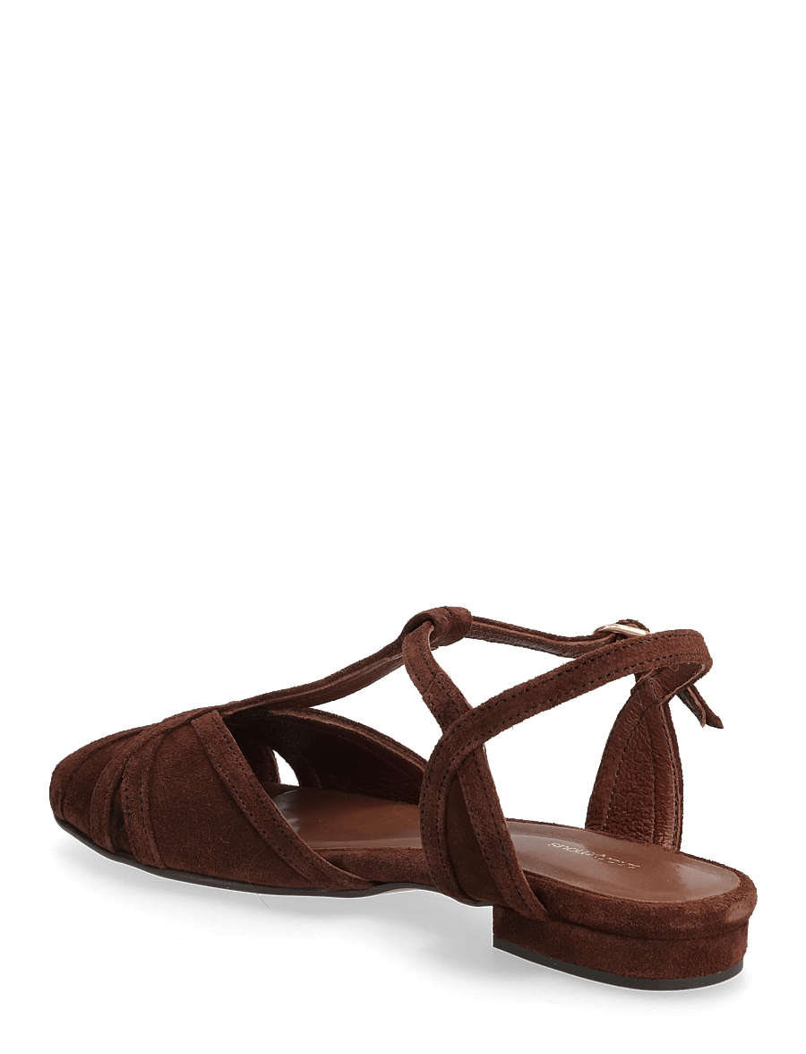 Anonymous Copenhagen - Therese 20 - flache sandalen - calf suede chocolate - 2