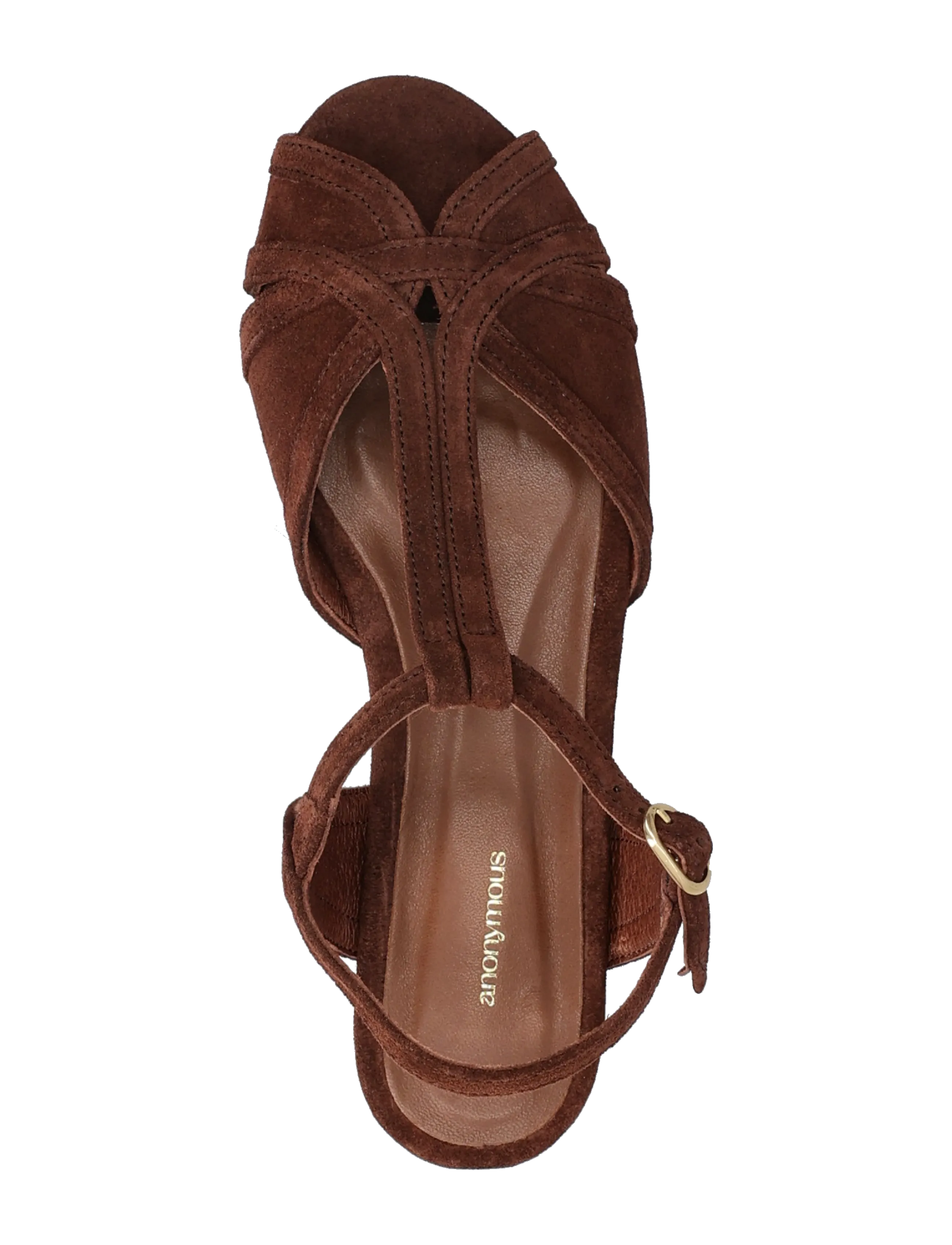 Anonymous Copenhagen - Therese 20 - flache sandalen - calf suede chocolate - 3