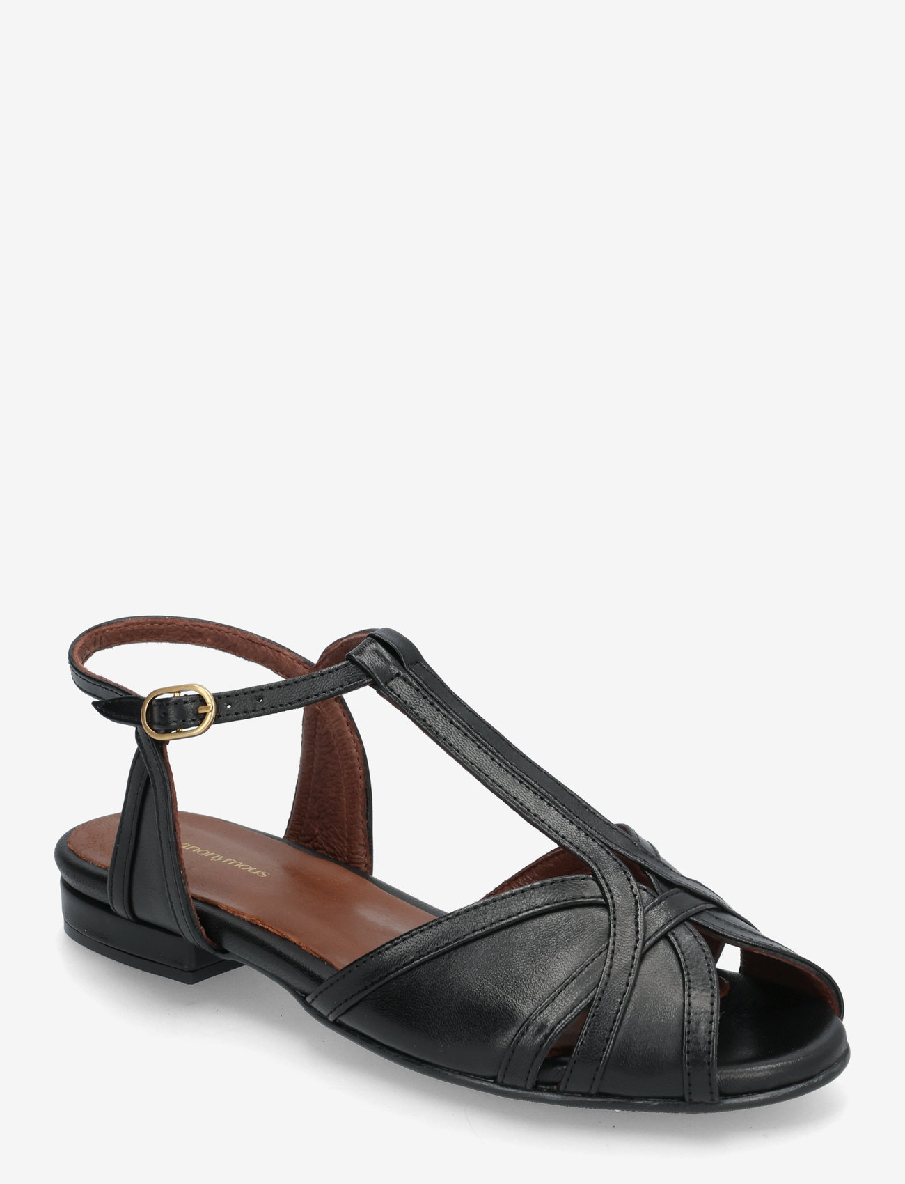 Anonymous Copenhagen - Therese 20 - flat sandals - shiny lamb black - 0