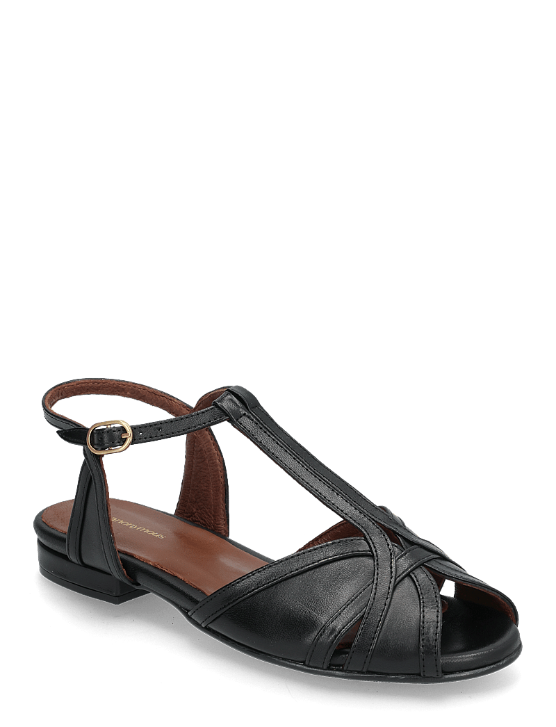 Anonymous Copenhagen - Therese 20 - flache sandalen - shiny lamb black - 0