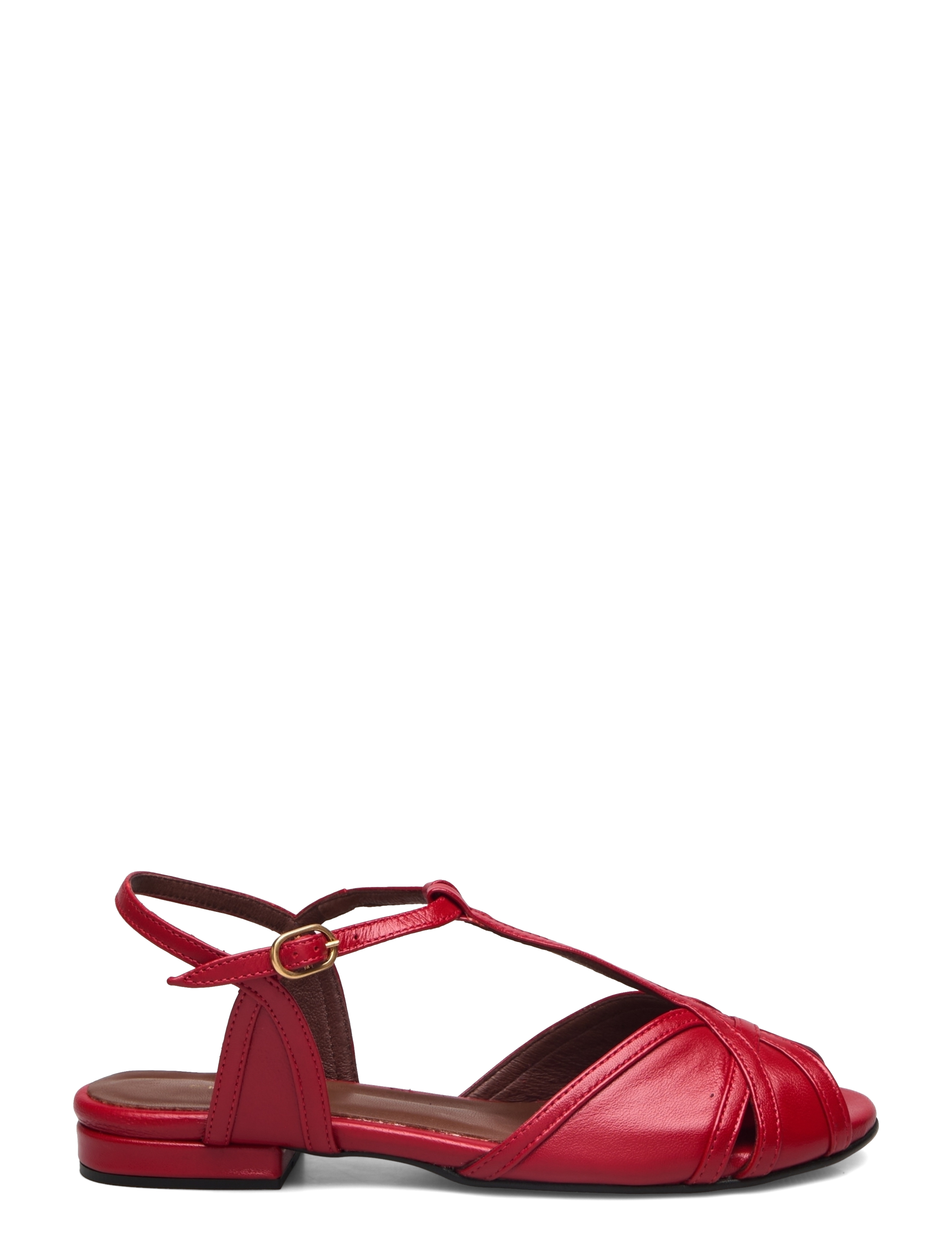 Anonymous Copenhagen - Therese 20 - flade sandaler - shiny lamb ruby red - 1
