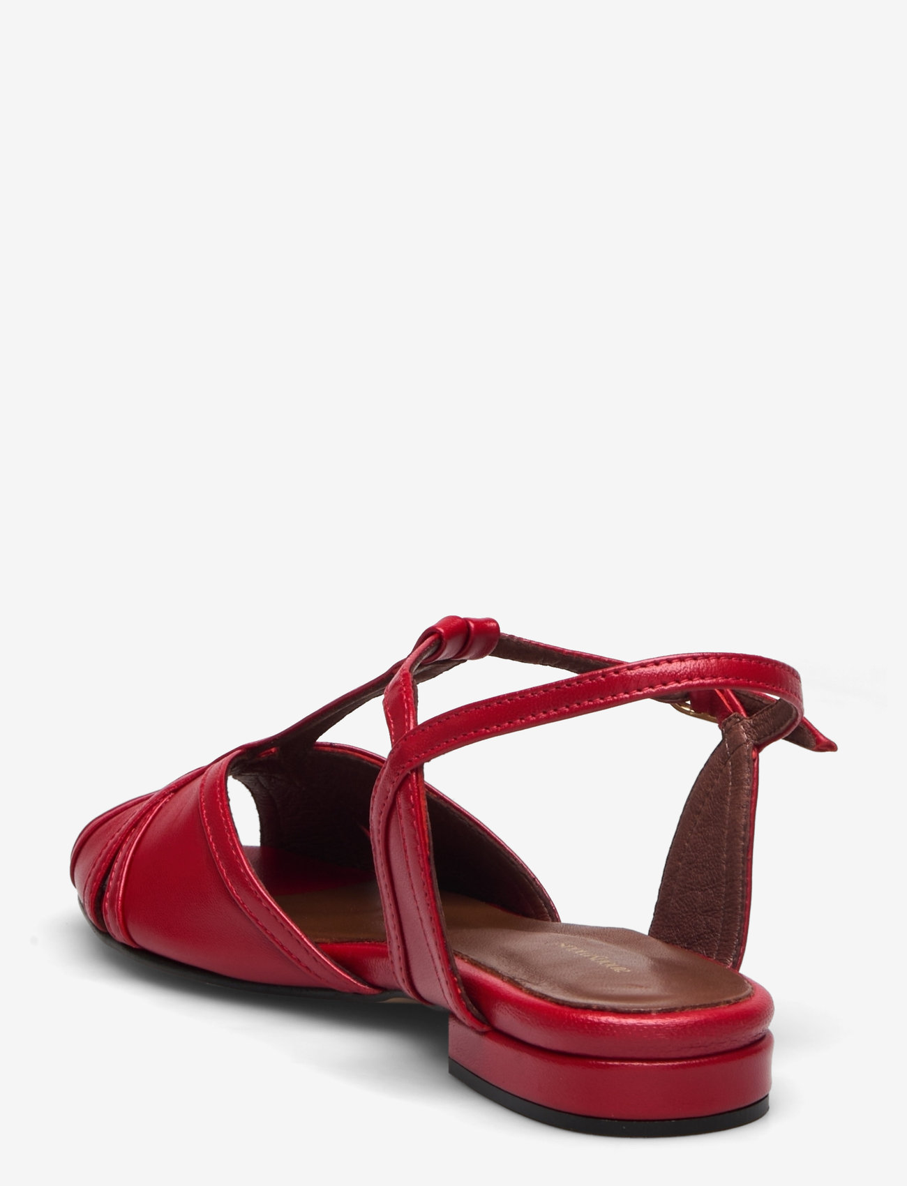 Anonymous Copenhagen - Therese 20 - platta sandaler - shiny lamb ruby red - 2