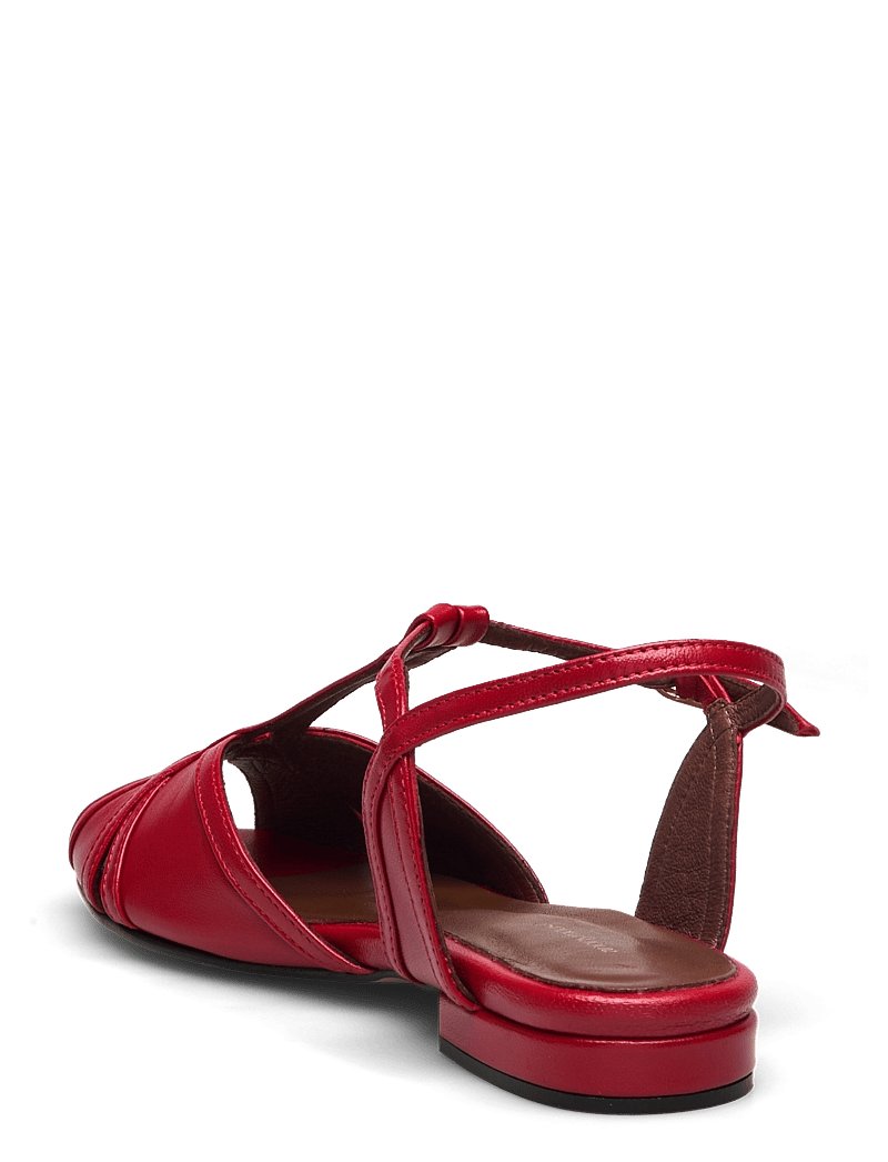 Anonymous Copenhagen - Therese 20 - platta sandaler - shiny lamb ruby red - 2