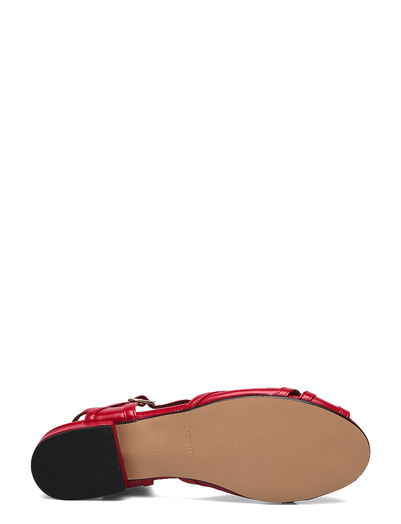 Anonymous Copenhagen - Therese 20 - platta sandaler - shiny lamb ruby red - 4