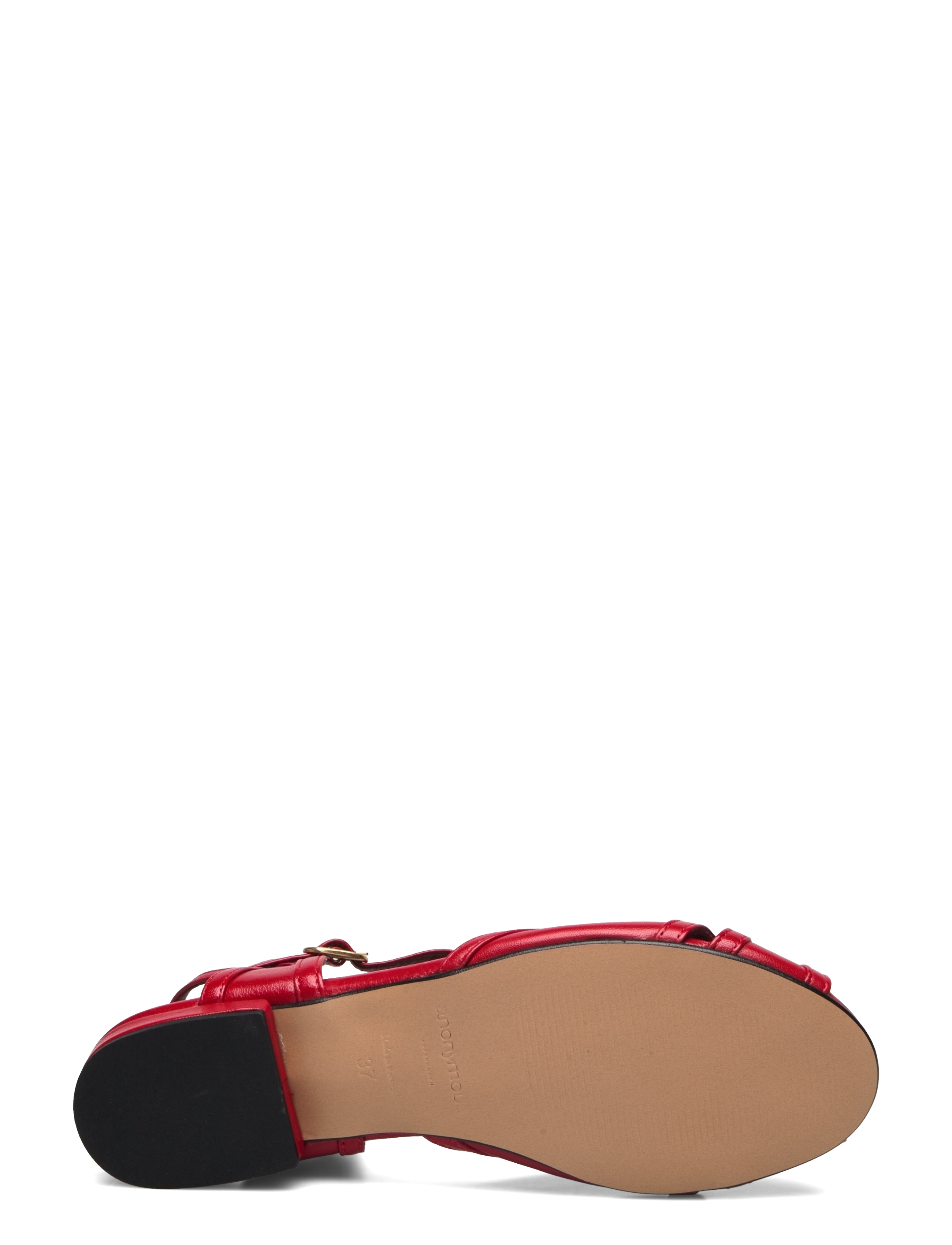 Anonymous Copenhagen - Therese 20 - flade sandaler - shiny lamb ruby red - 4