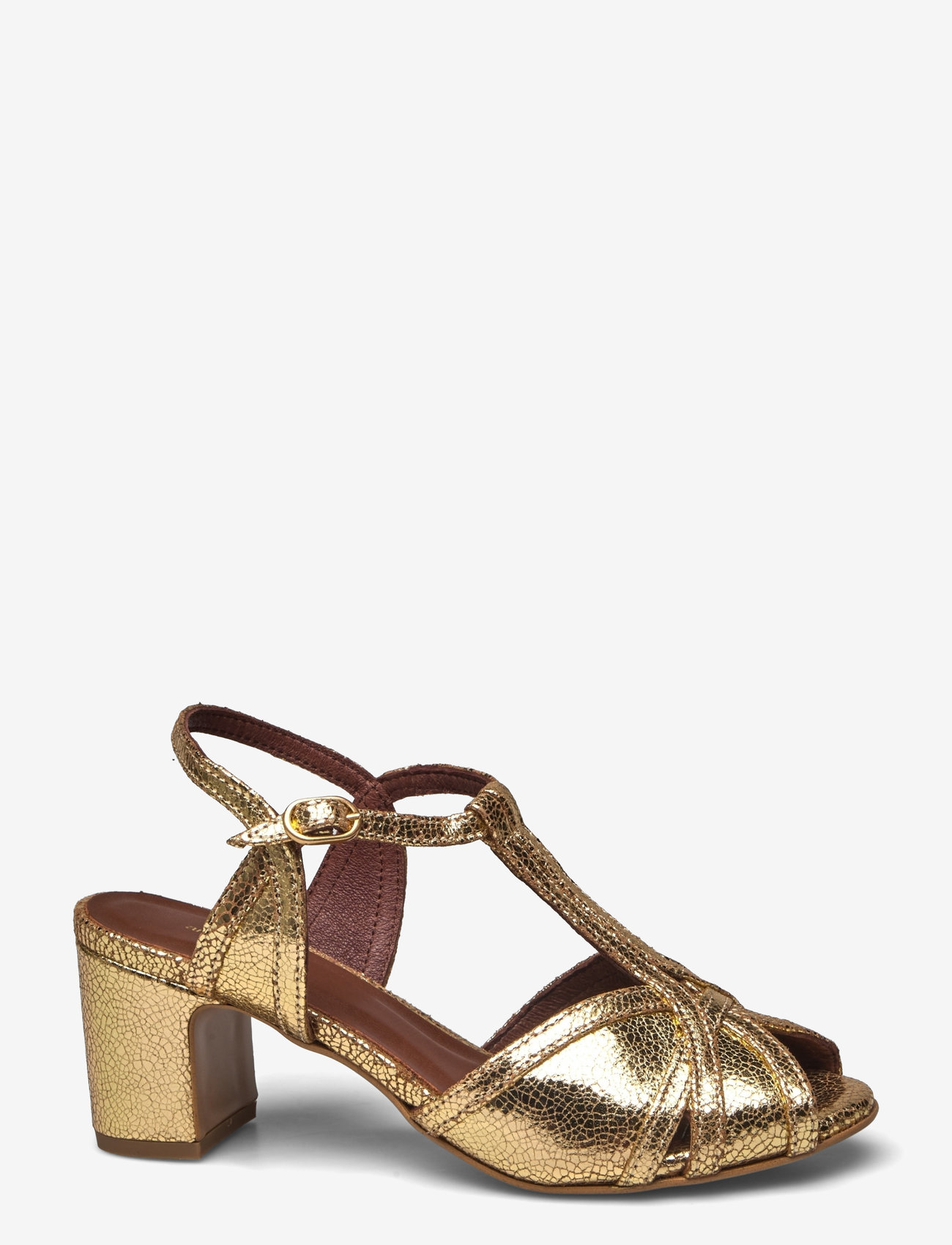 Anonymous Copenhagen - Therese 55 - heeled sandals - crackled metallic goat gold - 1