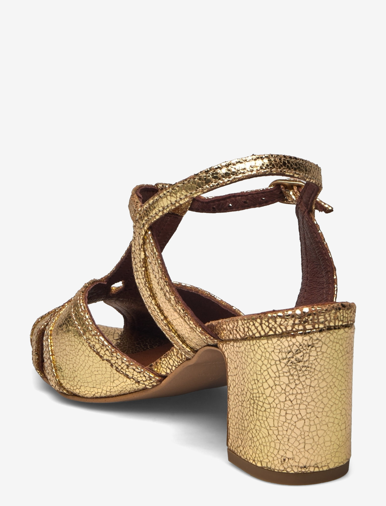 Anonymous Copenhagen - Therese 55 - heeled sandals - crackled metallic goat gold - 2