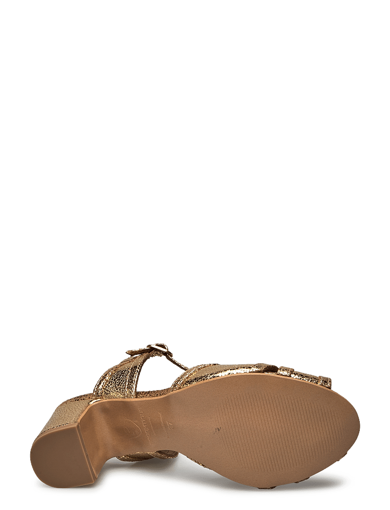 Anonymous Copenhagen - Therese 55 - open toe shoes - crackled metallic goat gold - 3