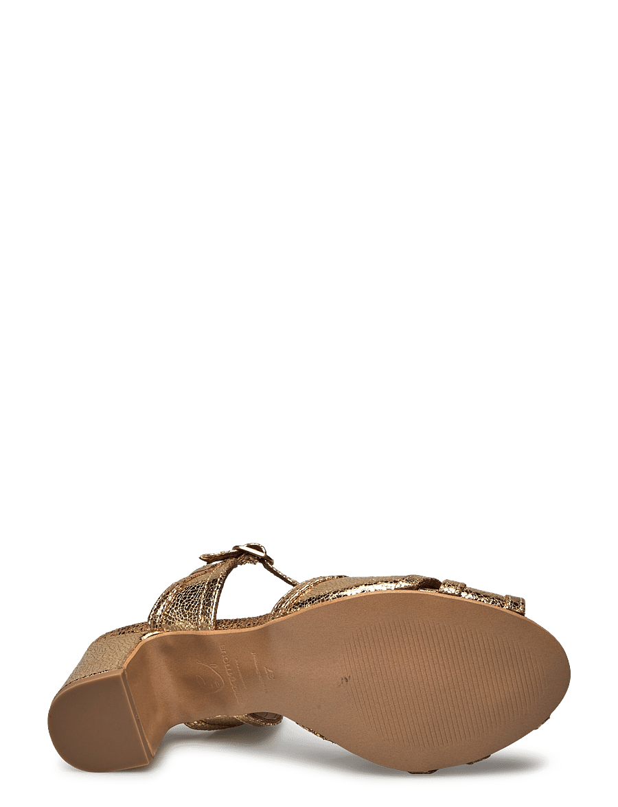 Anonymous Copenhagen - Therese 55 - sandaler med hæl - crackled metallic goat gold - 3