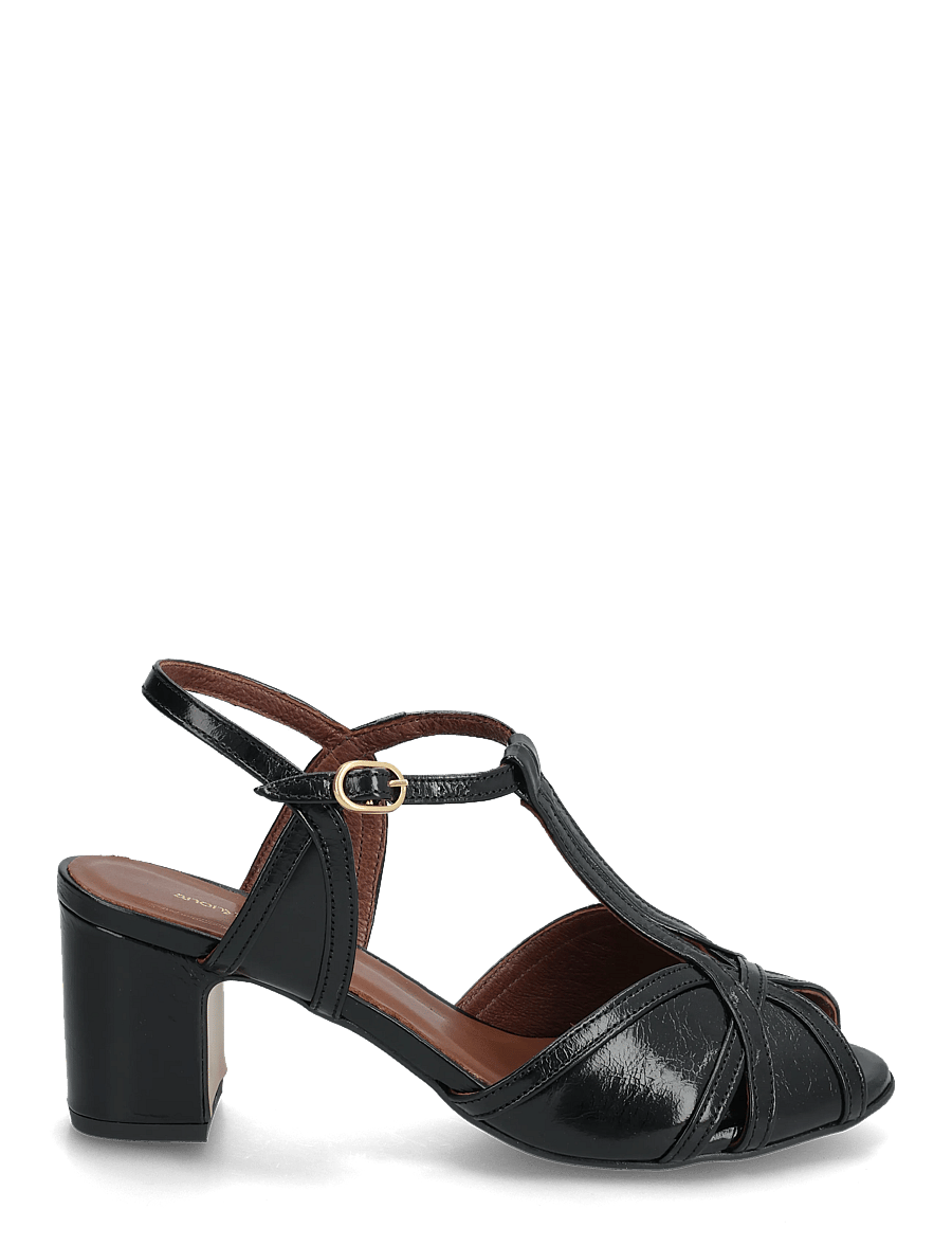 Anonymous Copenhagen - Therese 55 - sandaletter - crinkled polished goat black - 1