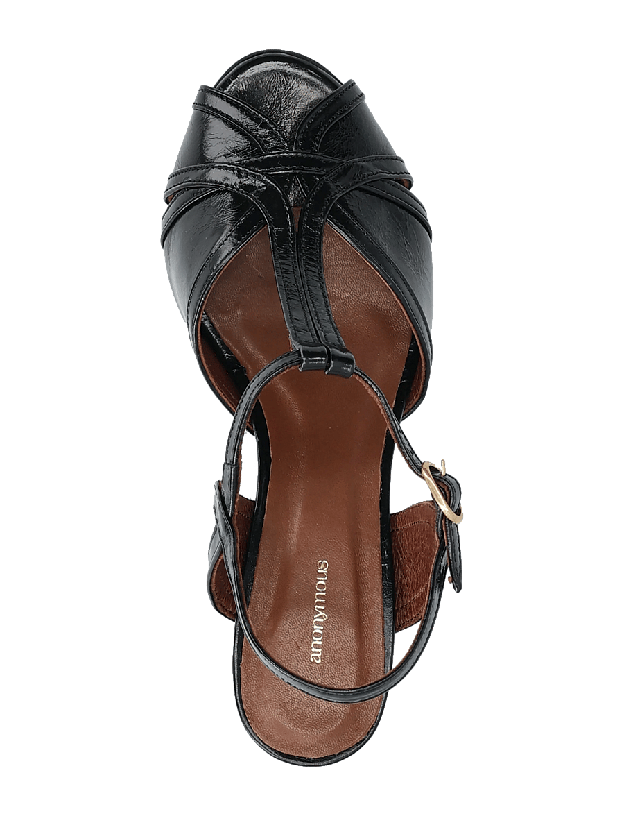 Anonymous Copenhagen - Therese 55 - sandaletter - crinkled polished goat black - 3