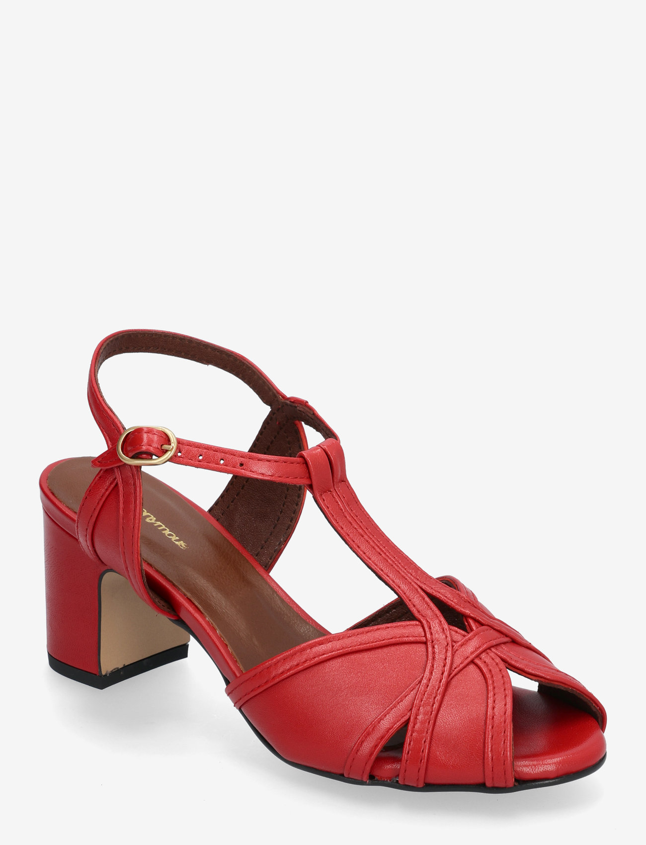 Anonymous Copenhagen - Therese 55 - heeled sandals - shiny lamb ruby red - 0