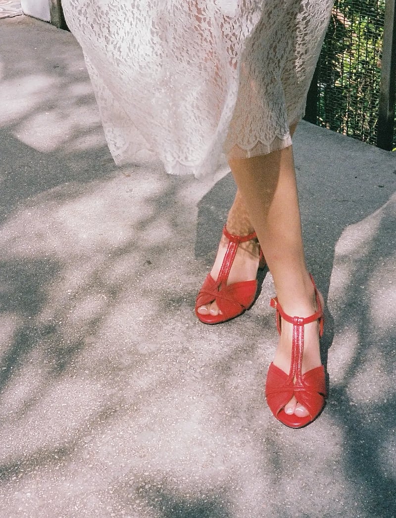 Anonymous Copenhagen - Therese 55 - hauts talons - shiny lamb ruby red - 0