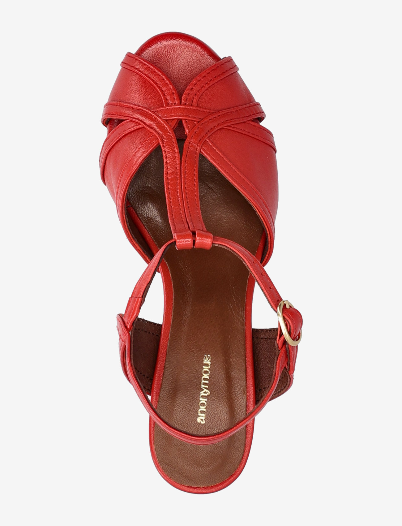 Anonymous Copenhagen - Therese 55 - heeled sandals - shiny lamb ruby red - 3