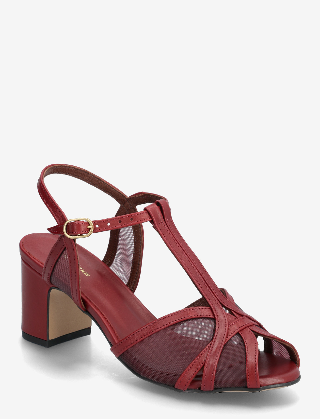 Anonymous Copenhagen - Therese 55 mesh - sandaler med hæl - shiny lamb & mesh pomegranate - 0