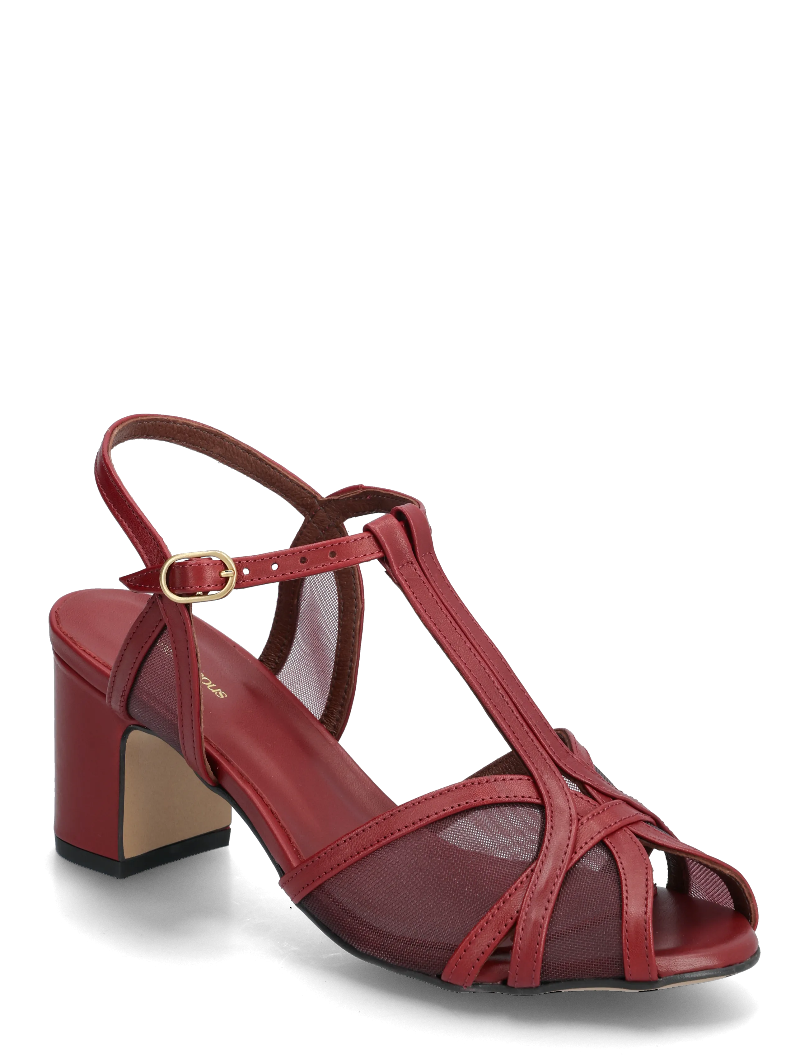 Anonymous Copenhagen Therese 55 mesh - Sandalen - SHINY LAMB & MESH POMEGRANATE / red