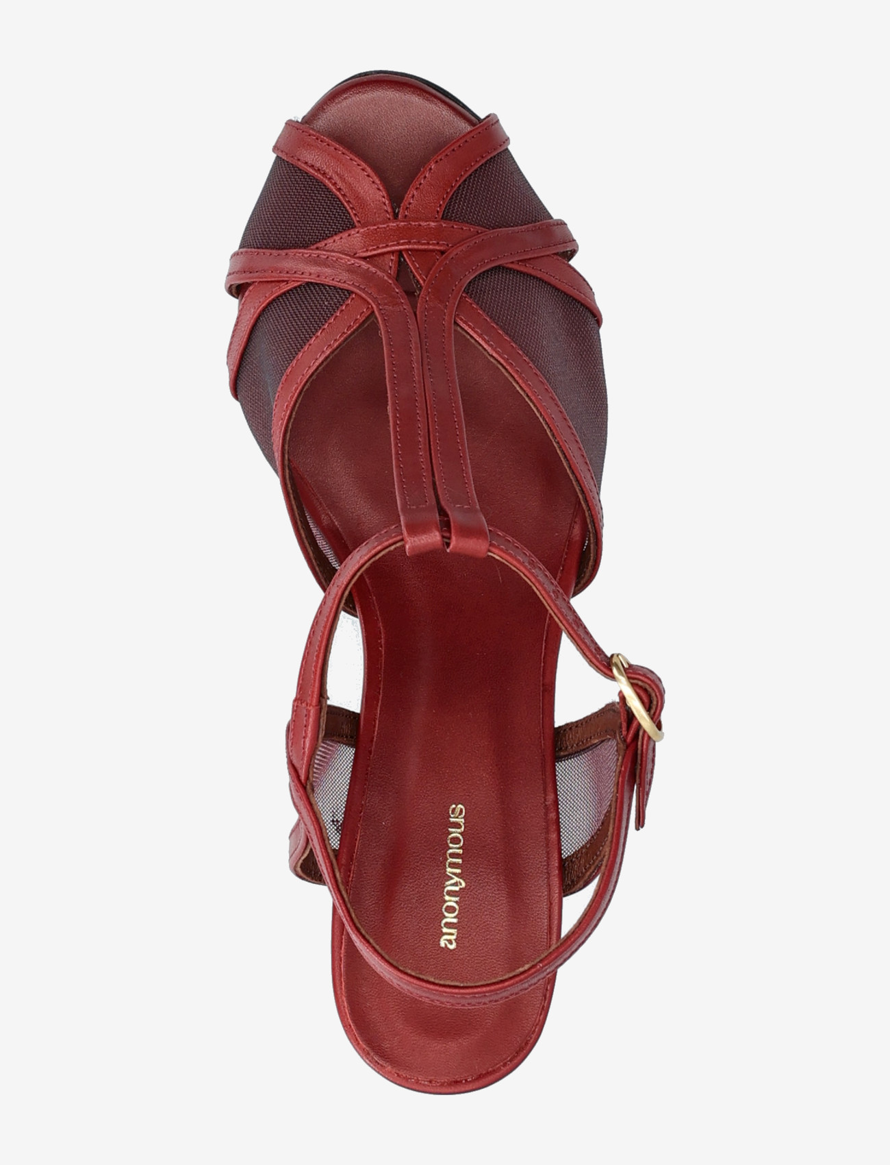 Anonymous Copenhagen - Therese 55 mesh - sandaler med hæl - shiny lamb & mesh pomegranate - 3