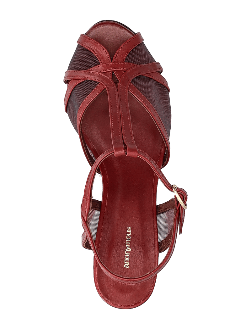 Anonymous Copenhagen - Therese 55 mesh - sandaler med hæl - shiny lamb & mesh pomegranate - 3