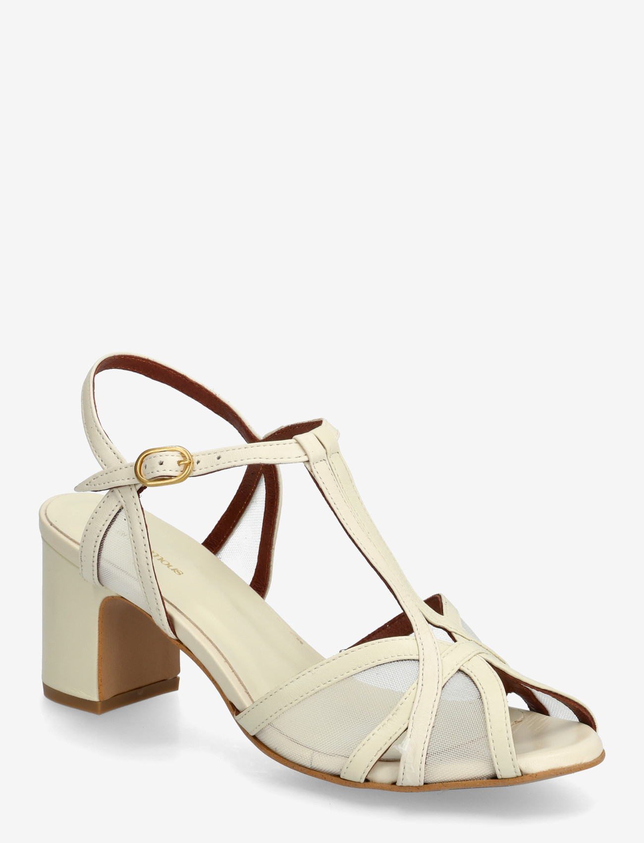 Anonymous Copenhagen - Therese 55 mesh - sandaletten - shiny lamb & mesh white sand - 0
