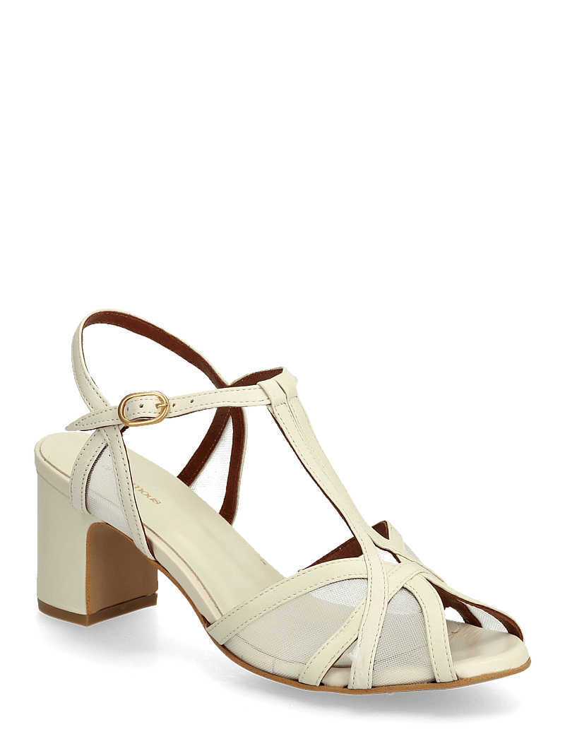 Anonymous Copenhagen - Therese 55 mesh - sandaletten - shiny lamb & mesh white sand - 0