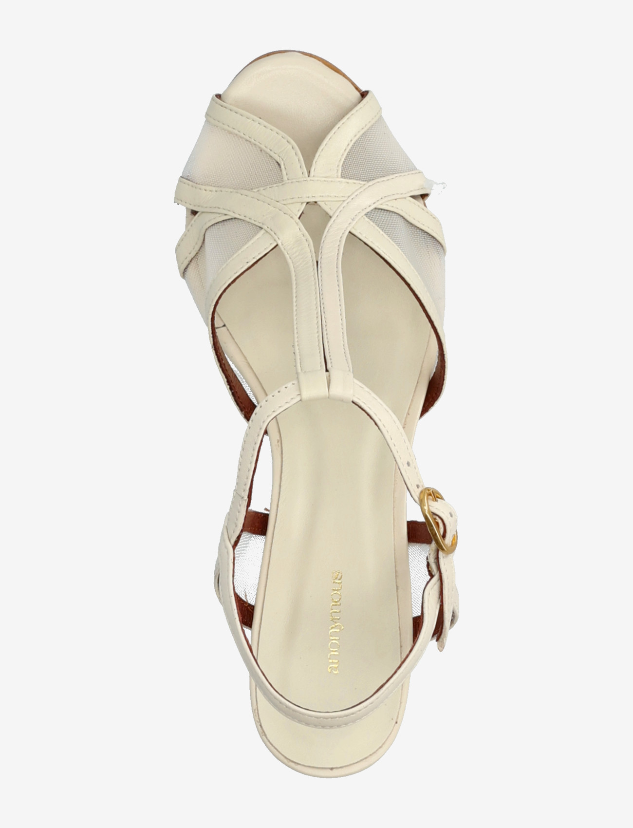 Anonymous Copenhagen - Therese 55 mesh - sandaletten - shiny lamb & mesh white sand - 3