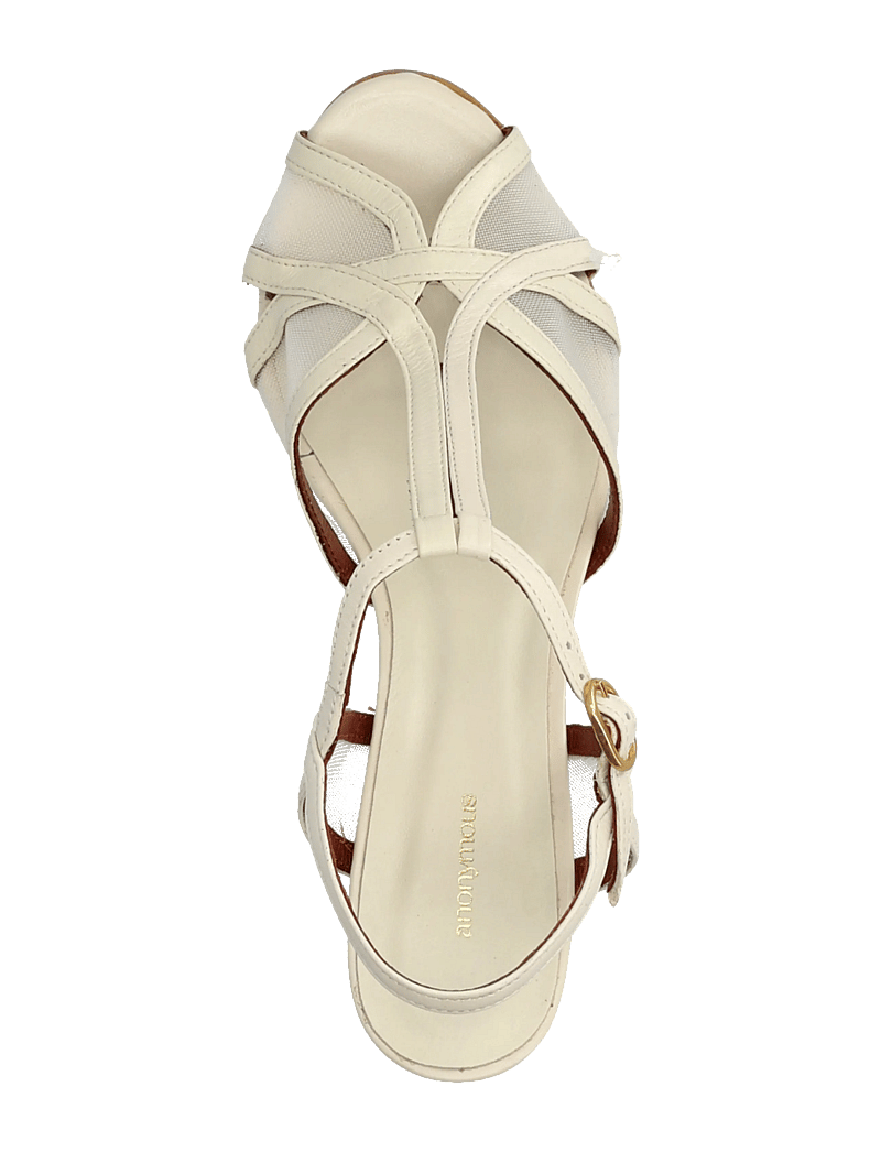 Anonymous Copenhagen - Therese 55 mesh - sandaletten - shiny lamb & mesh white sand - 3