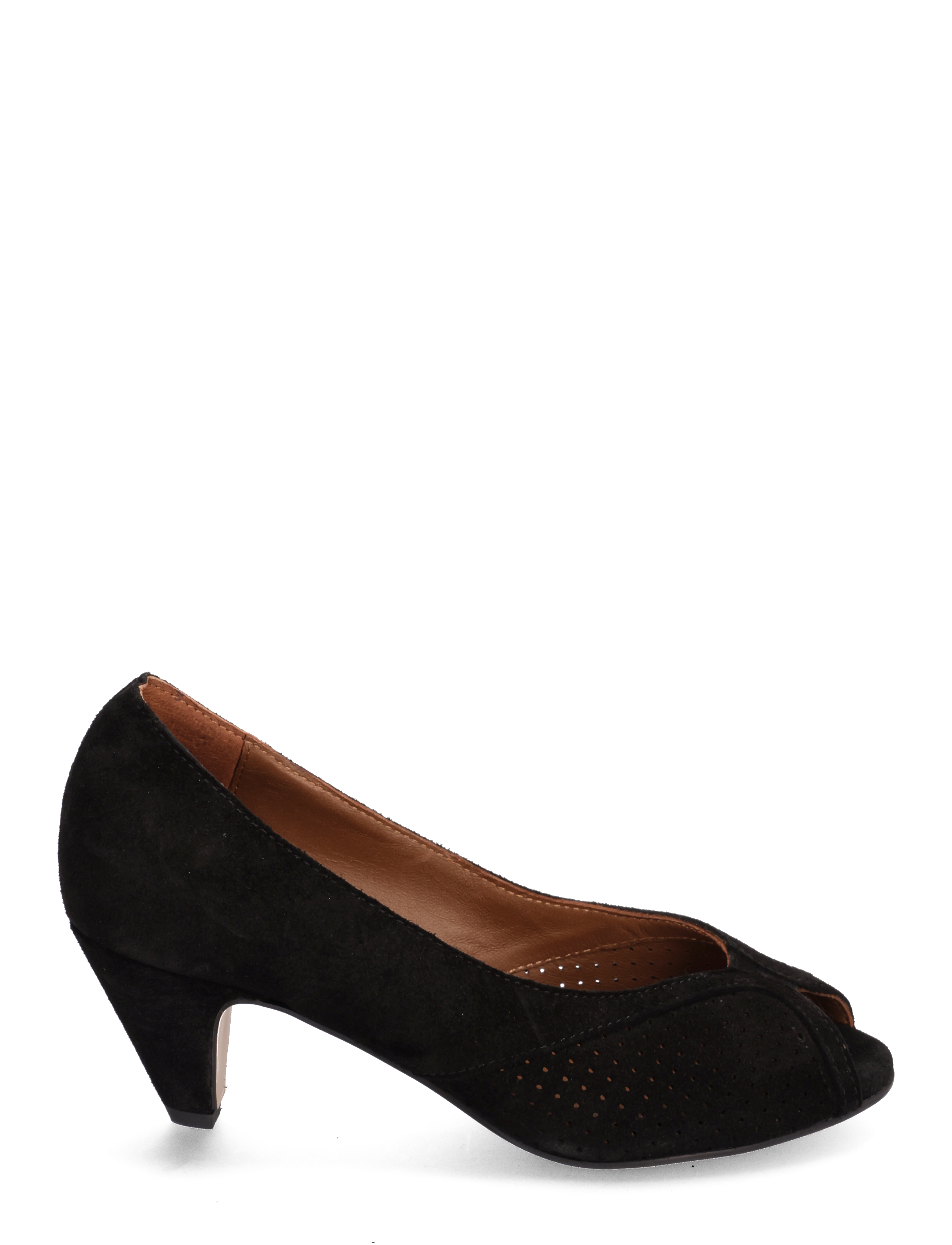 Anonymous Copenhagen - Tiffany stiletto - bateliai atviru priekiu - calf suede black - 1
