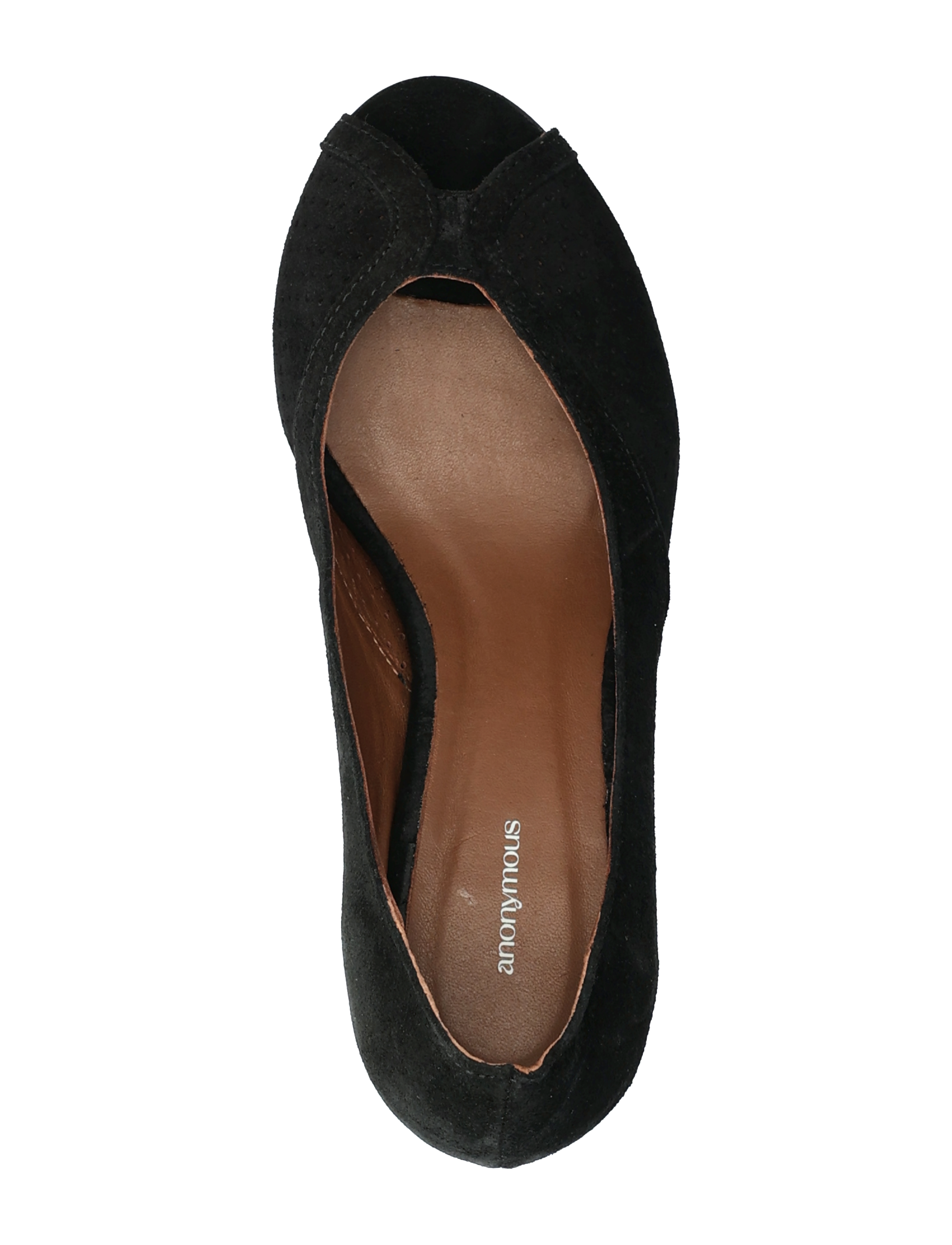 Anonymous Copenhagen - Tiffany stiletto - bateliai atviru priekiu - calf suede black - 3