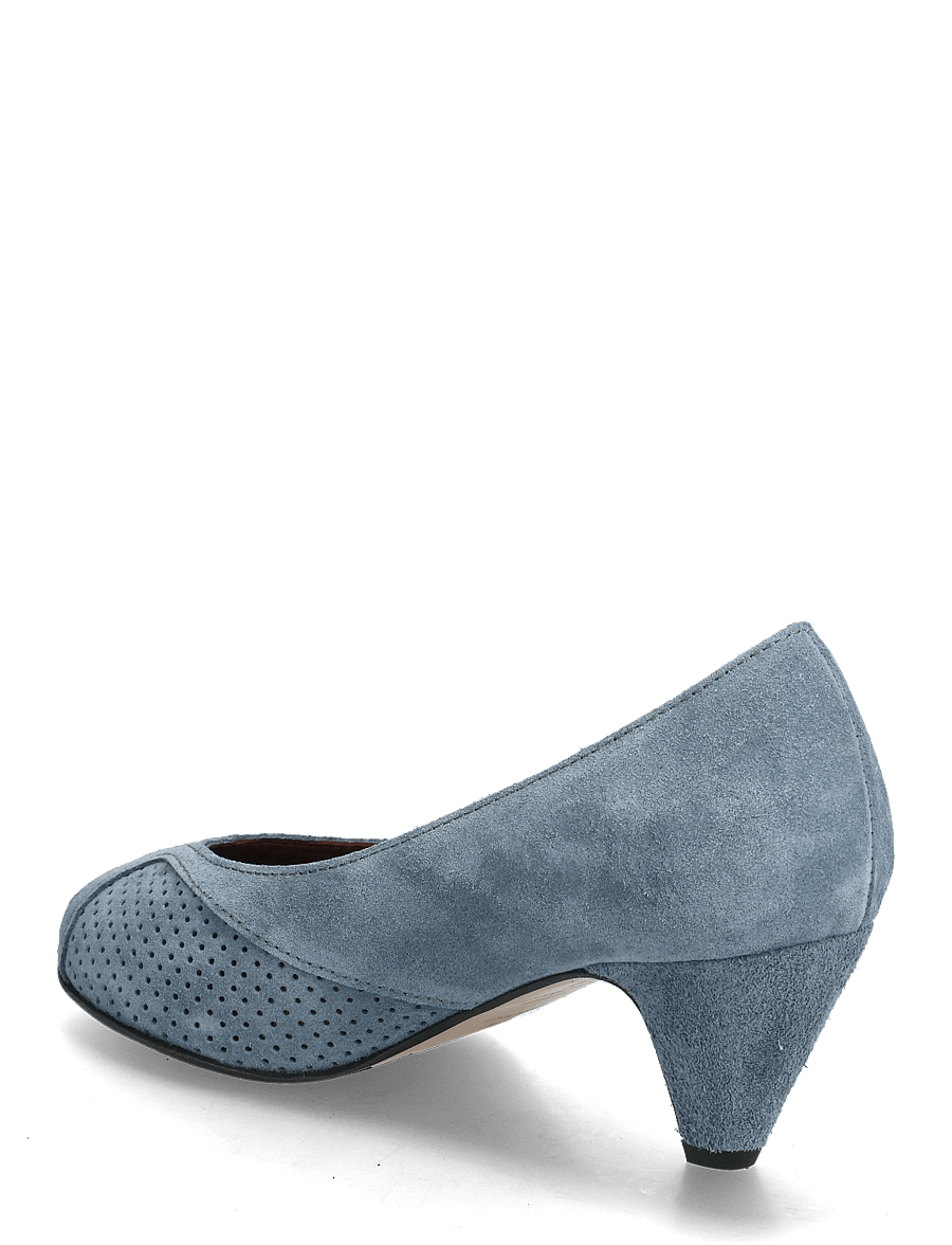 Anonymous Copenhagen - Tiffany stiletto - open toe shoes - calf suede denim blue - 2