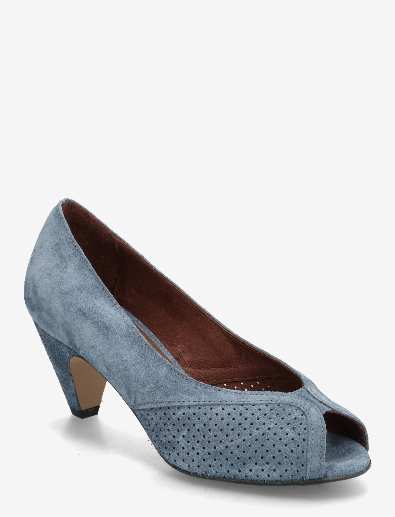 Anonymous Copenhagen - Tiffany stiletto - peeptoes - calf suede denim blue - 0