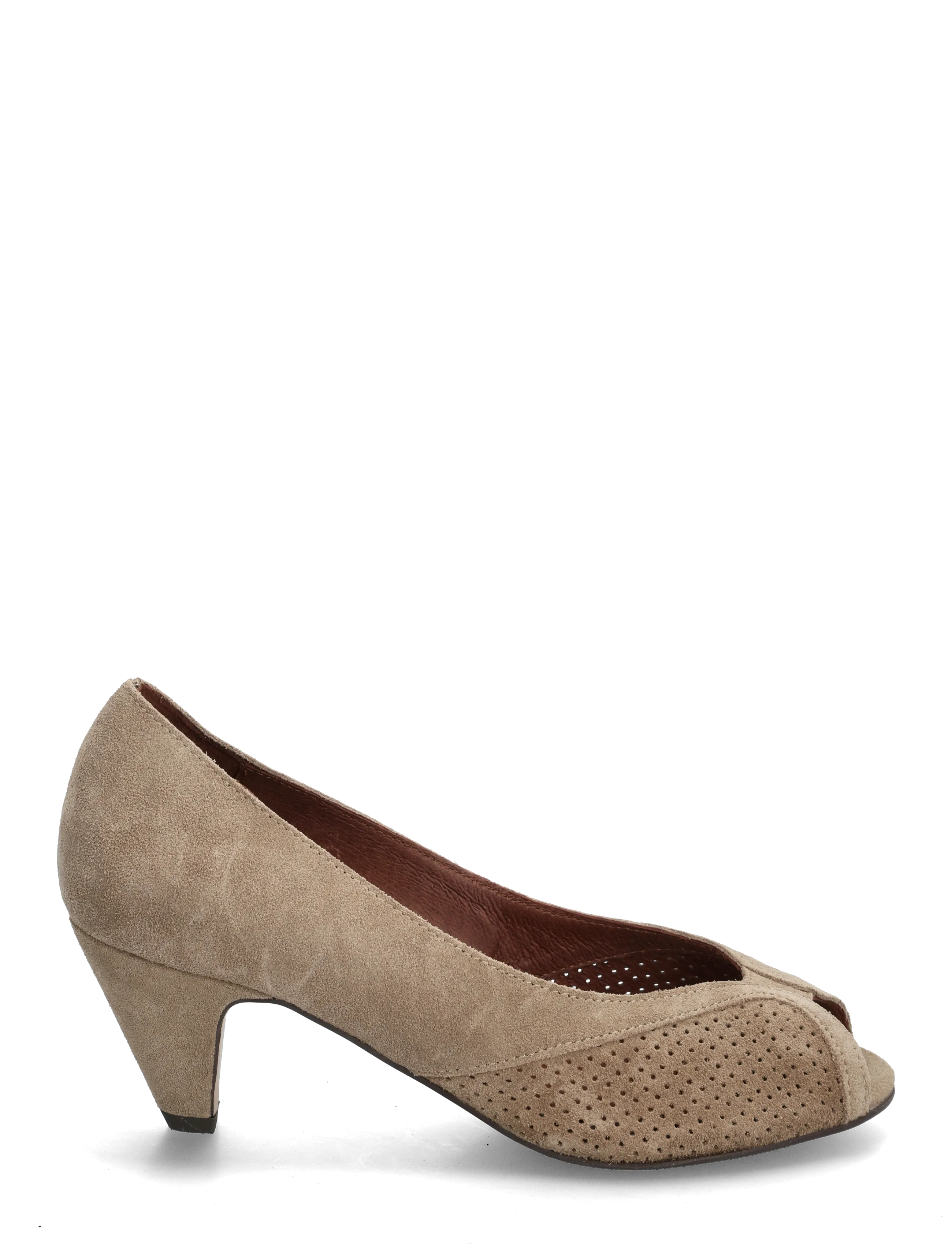 Anonymous Copenhagen - Tiffany stiletto - open toe shoes - calf suede mushroom - 1