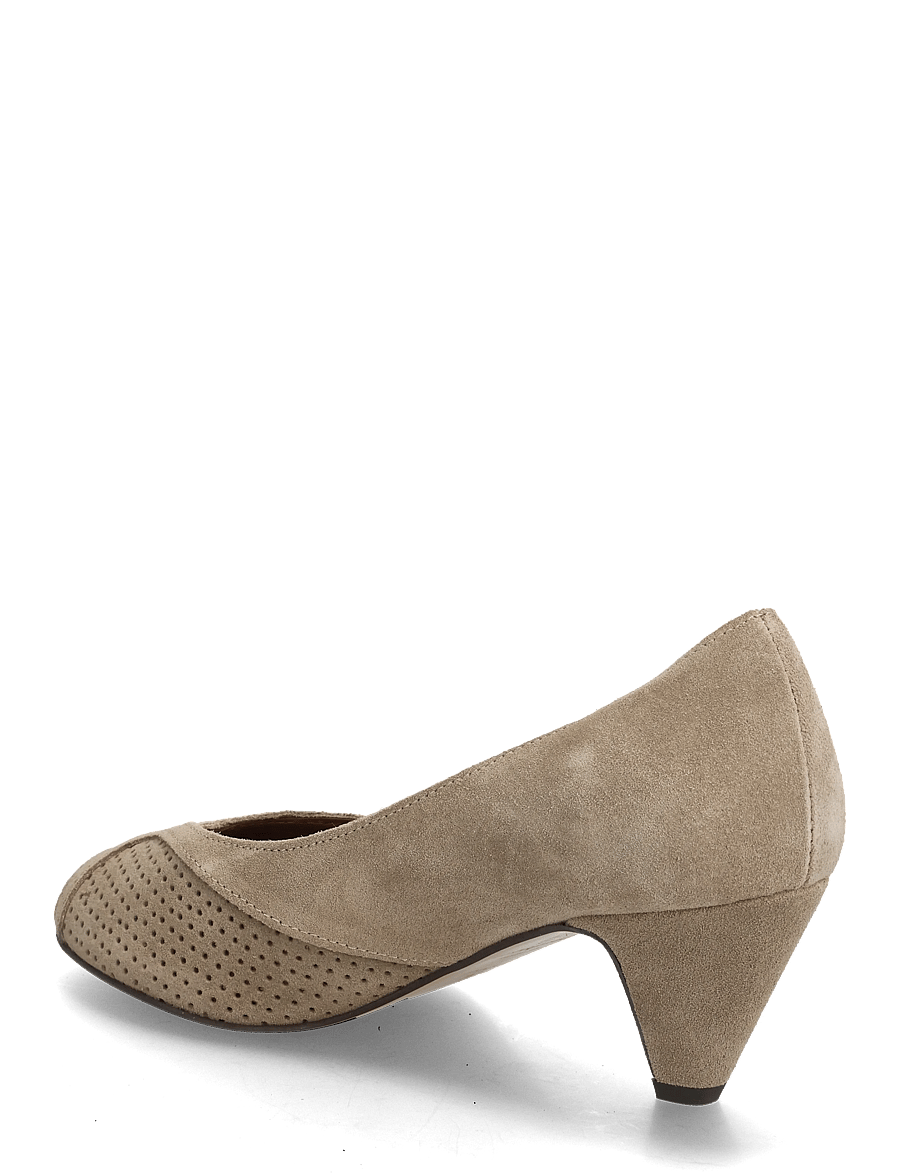 Anonymous Copenhagen - Tiffany stiletto - open toe shoes - calf suede mushroom - 2