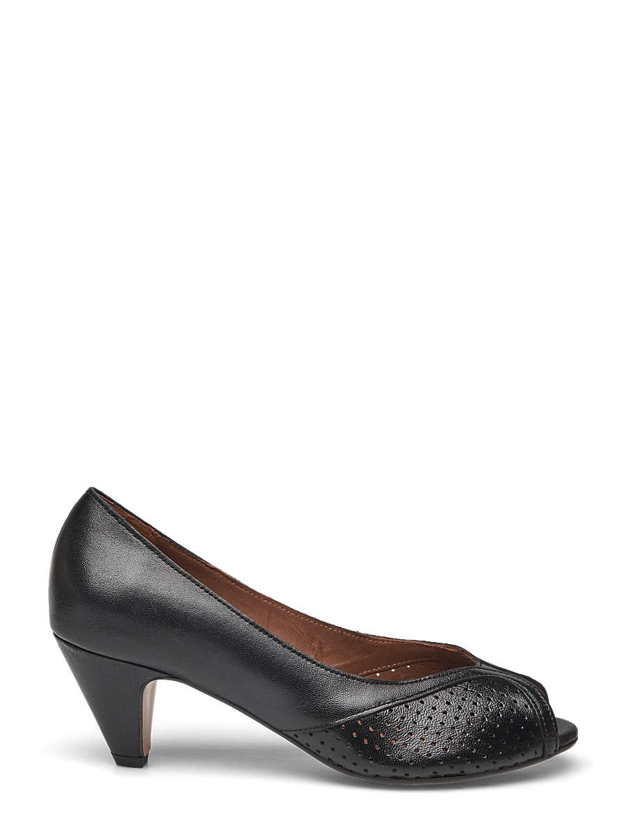 Anonymous Copenhagen - Tiffany stiletto - peeptoes - shiny lamb black - 1