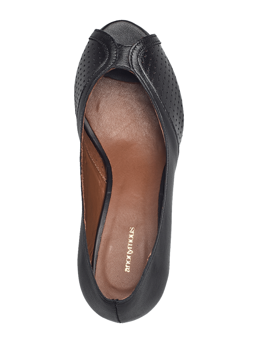 Anonymous Copenhagen - Tiffany stiletto - peeptoes - shiny lamb black - 3